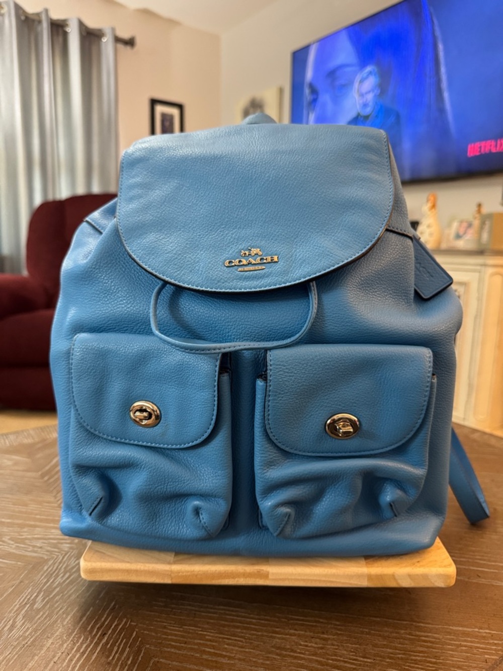 Coach gorgeous Billie Pebble leather like new backpack free shipping - Picture 3 of 16